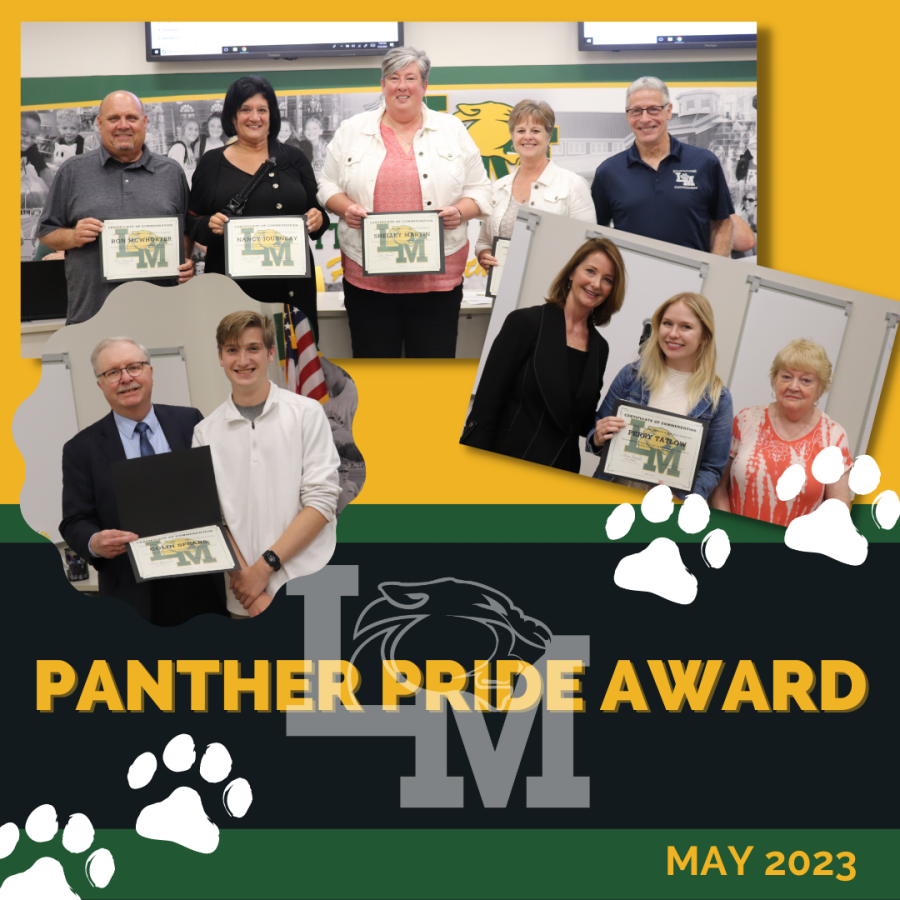 staff members smile while holding certificates